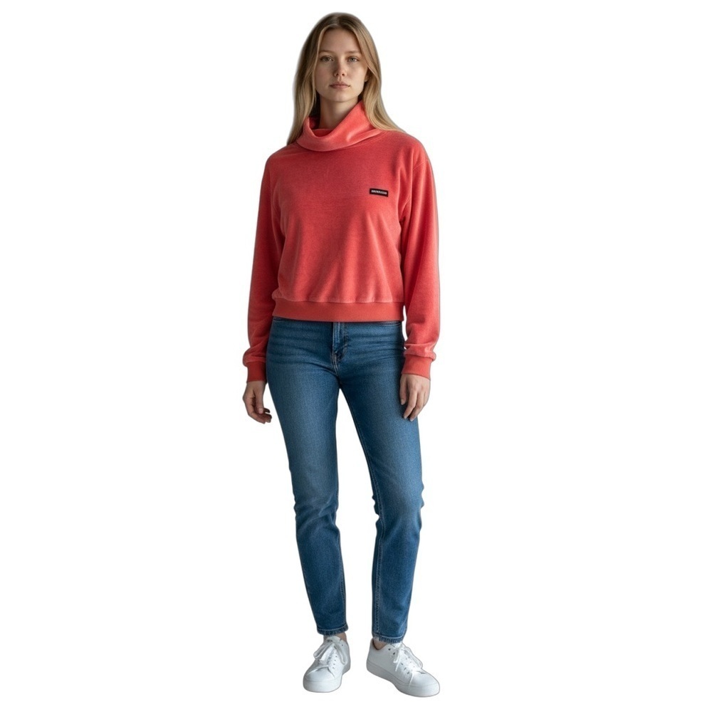 Kendall & Kylie Pink Velour Sweatshirt Size Large